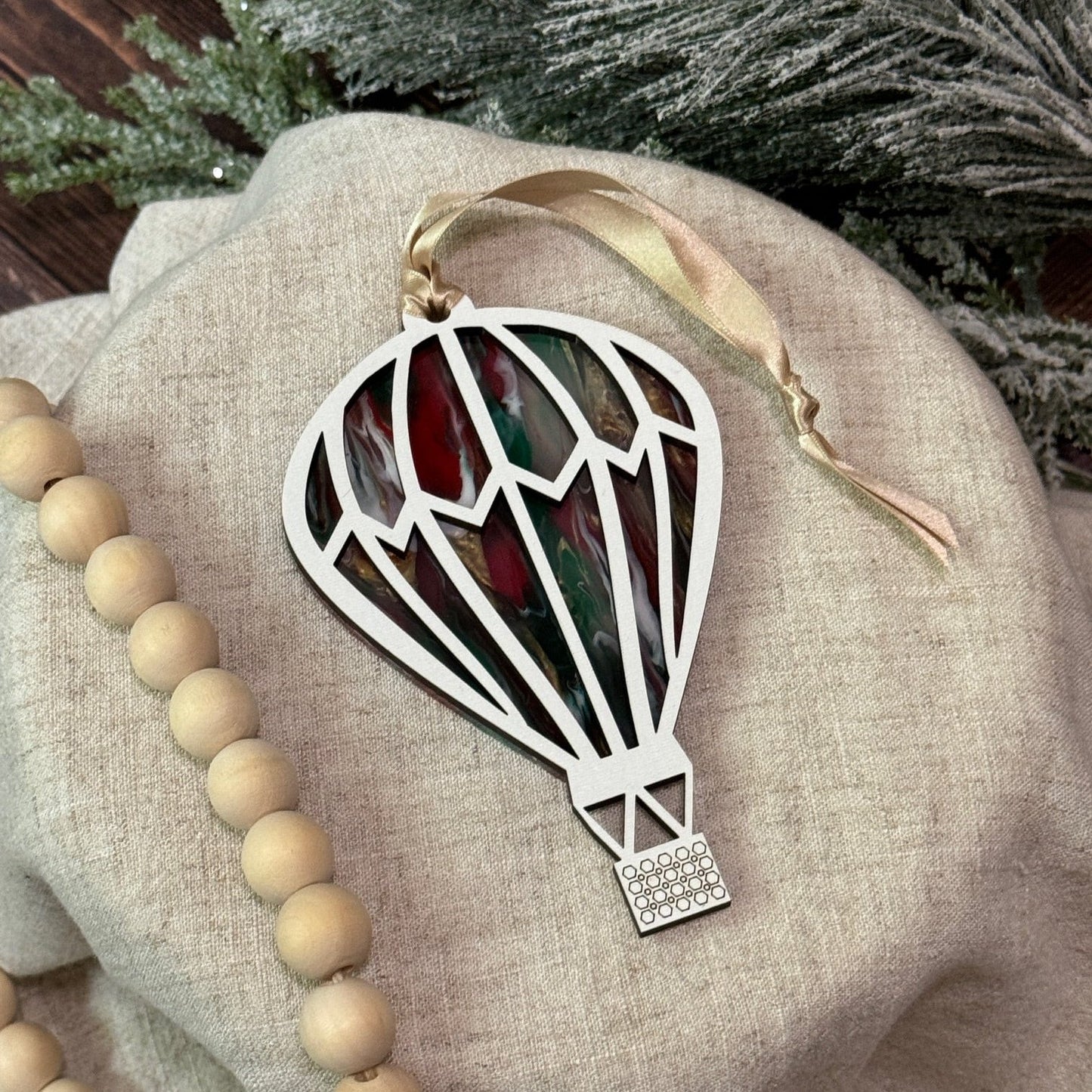 Christmas Hot Air Balloon Ornaments