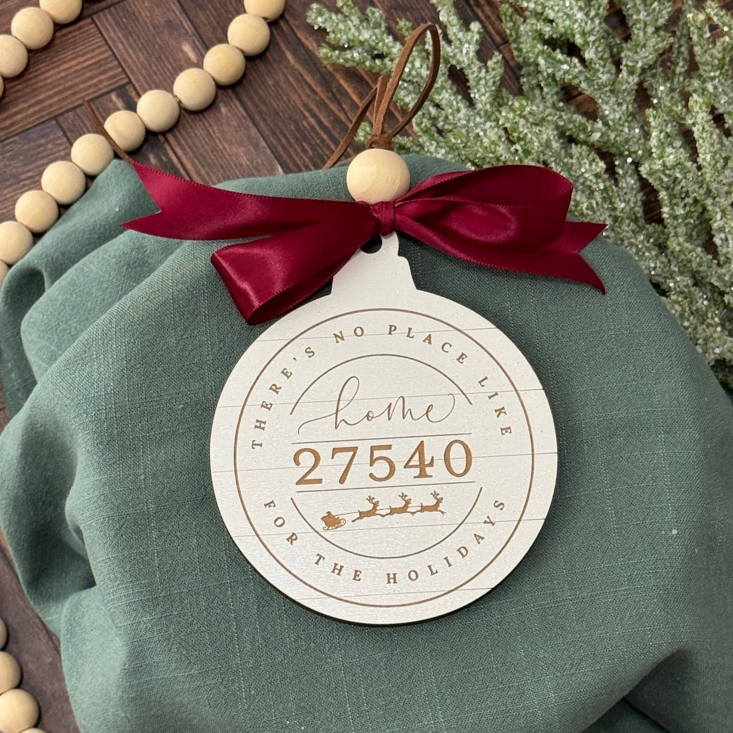 Shiplap Zip Code Ornament