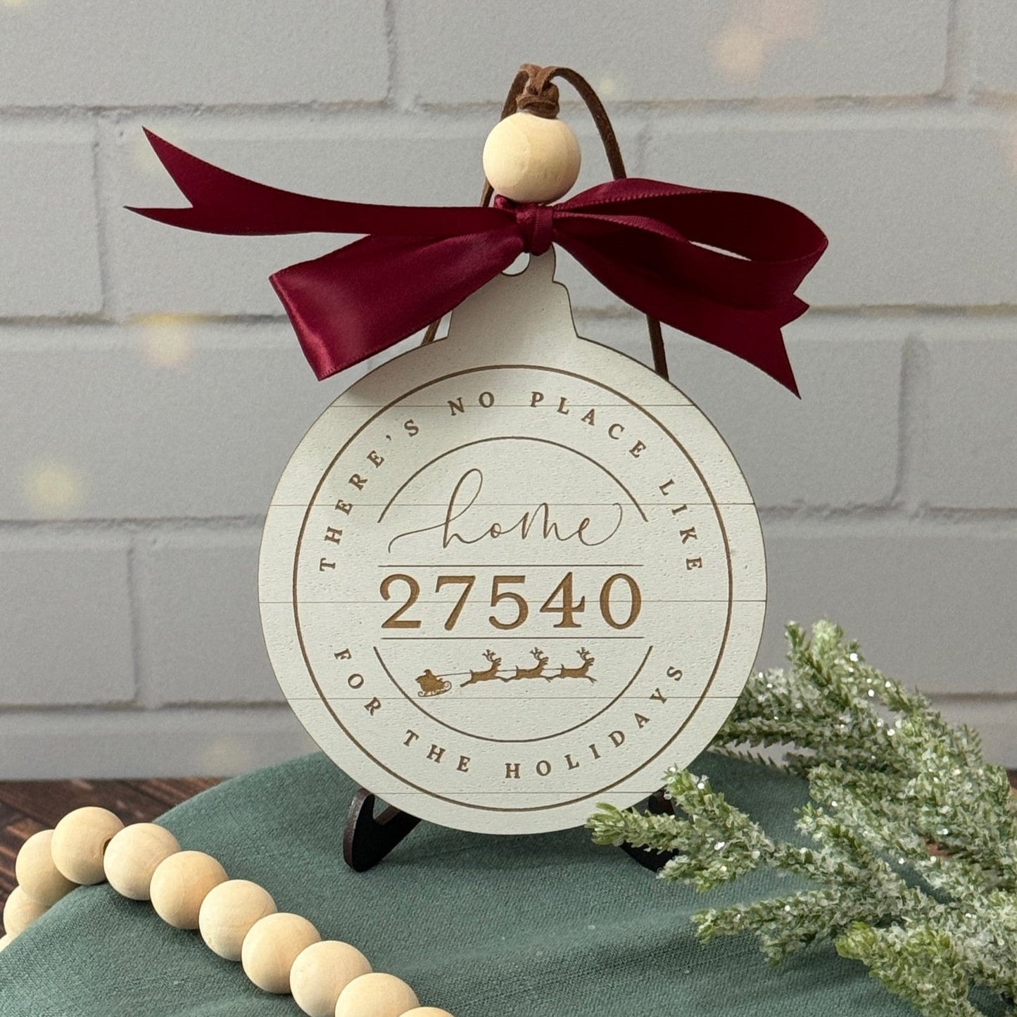 Shiplap Zip Code Ornament