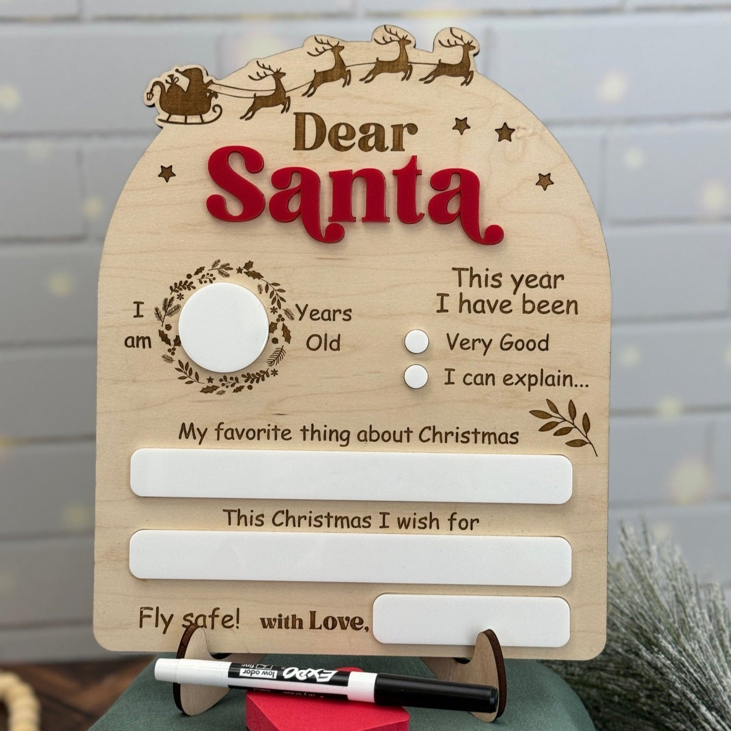 Reusable Santa Message Board