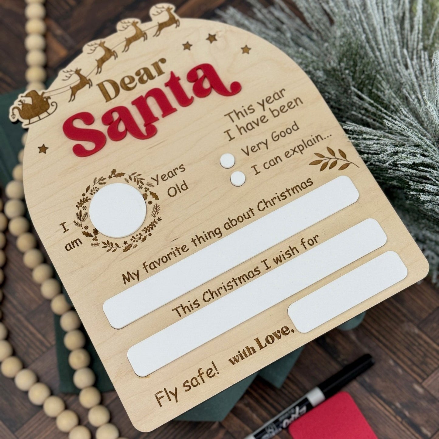 Reusable Santa Message Board