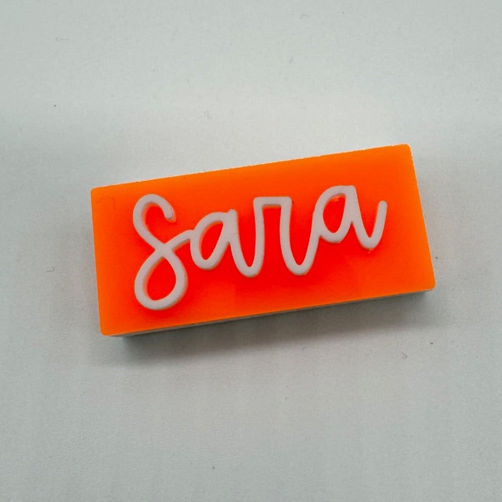 NEON Handled Tumbler Name Tag