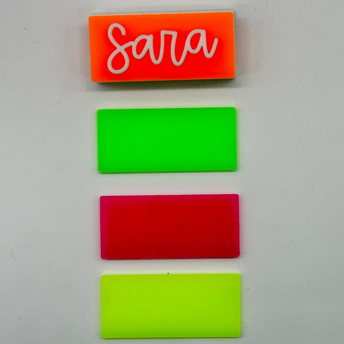 NEON Handled Tumbler Name Tag