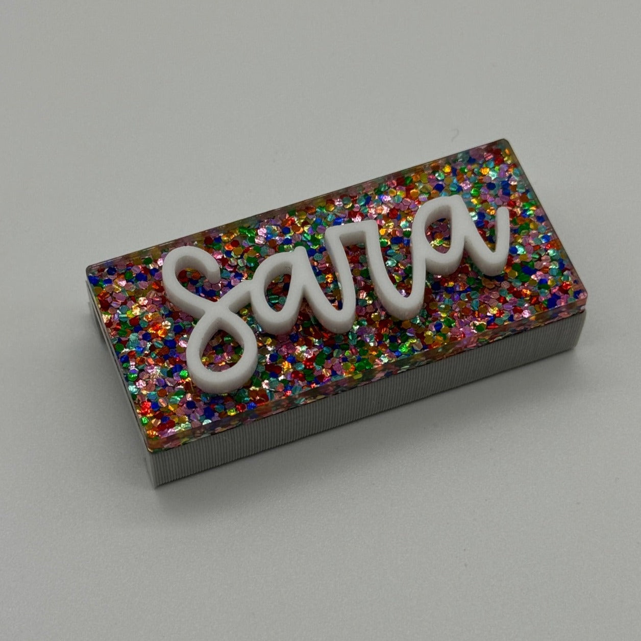 Candy Confetti Handled Tumbler Name Tag