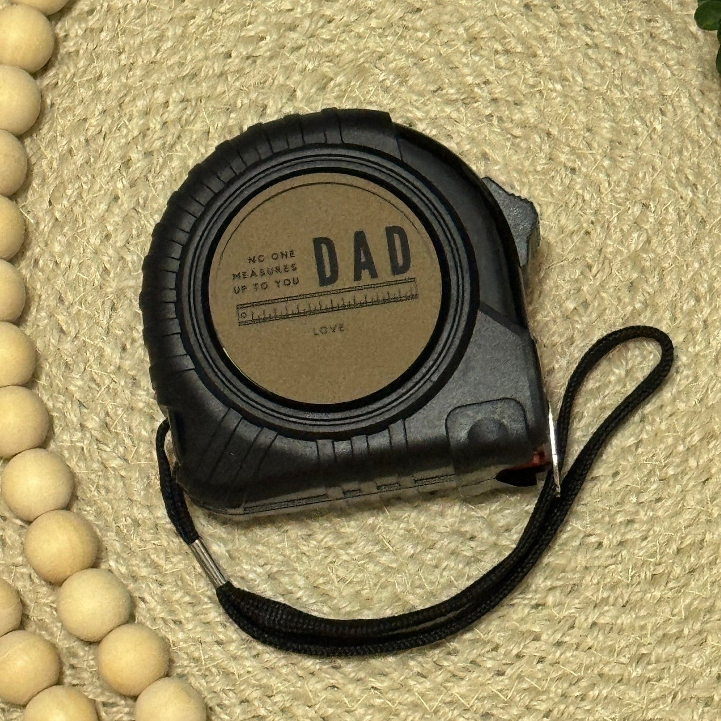 Personalized Tape Measure with a Vegan Leather Insert