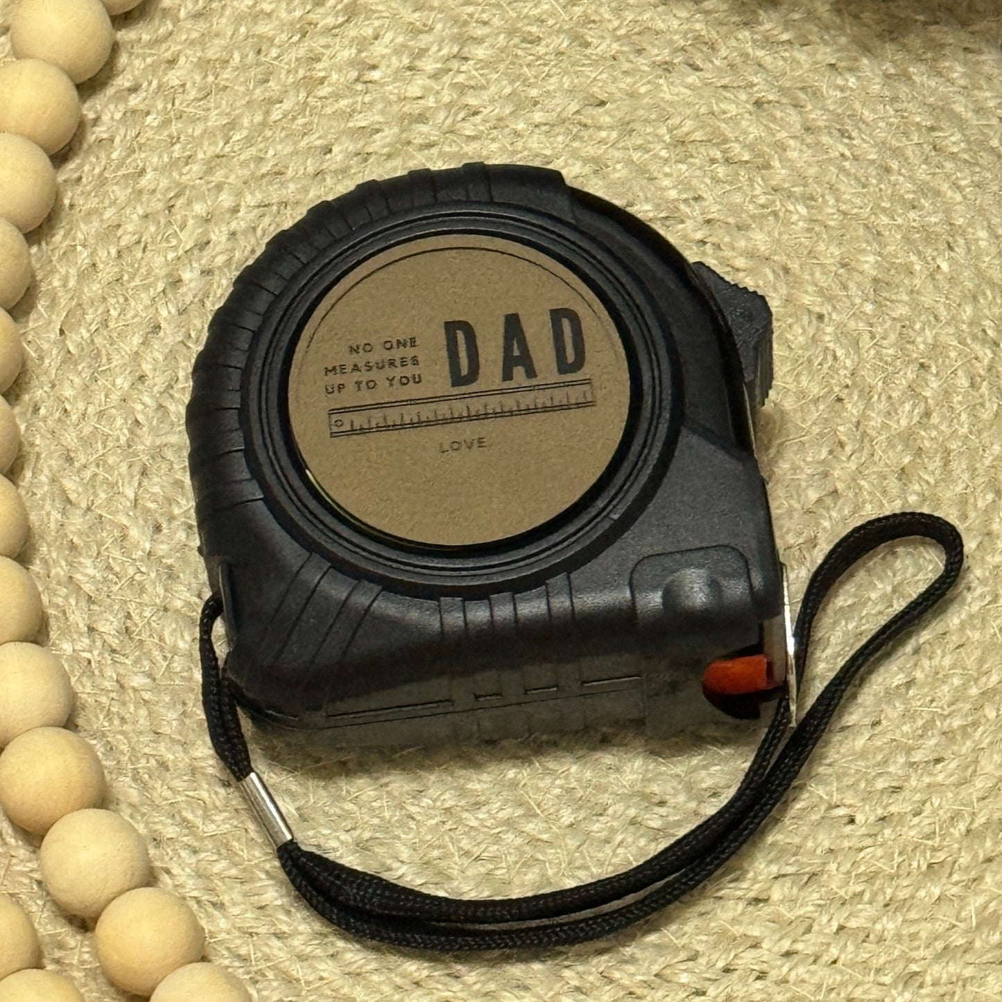 Personalized Tape Measure with a Vegan Leather Insert