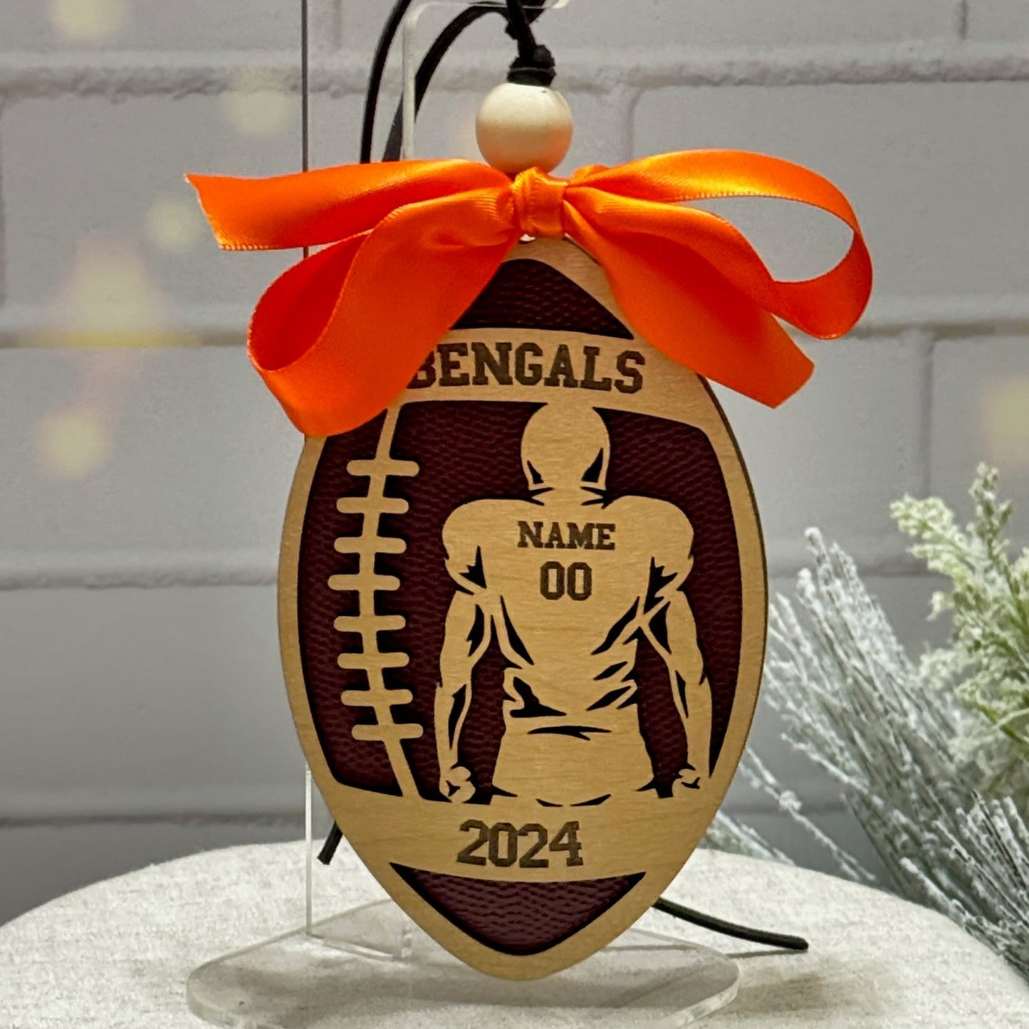 Personalized Football Player Ornament