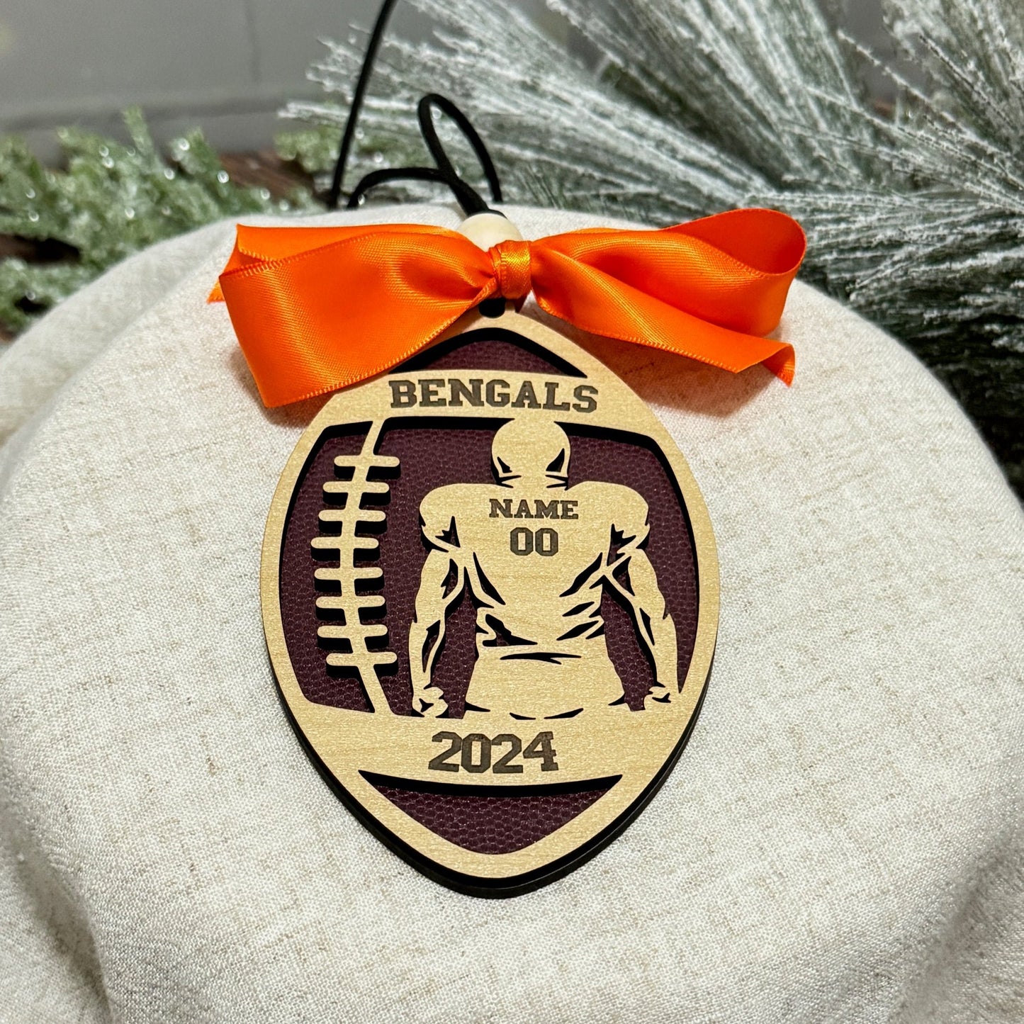 Personalized Football Player Ornament