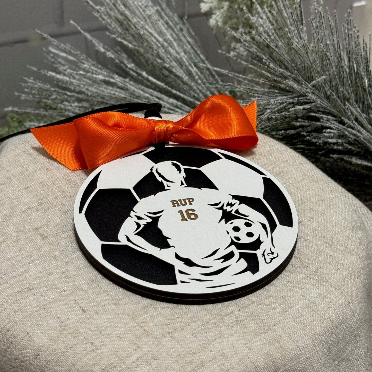 Personalized Soccer Player Ornament