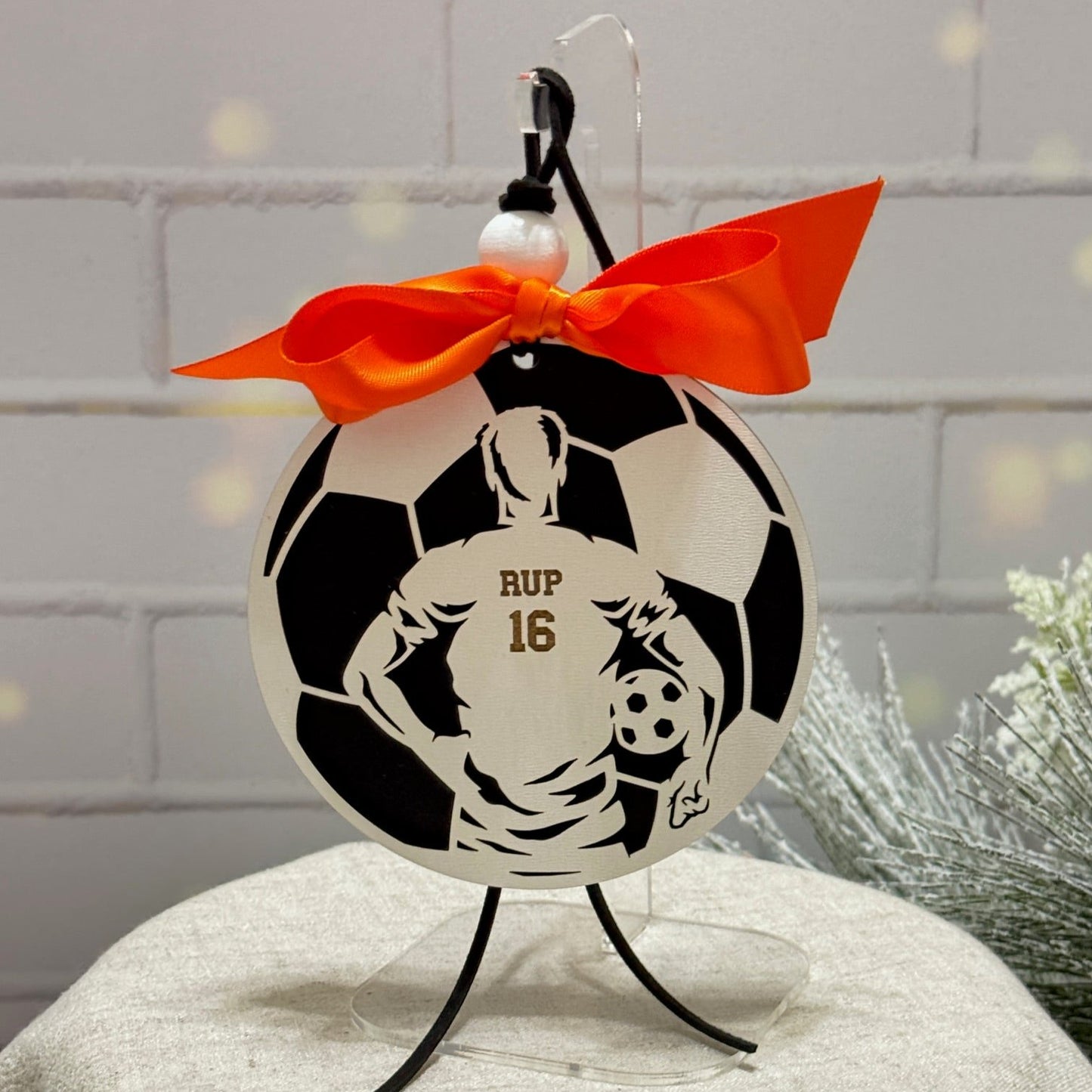 Personalized Soccer Player Ornament