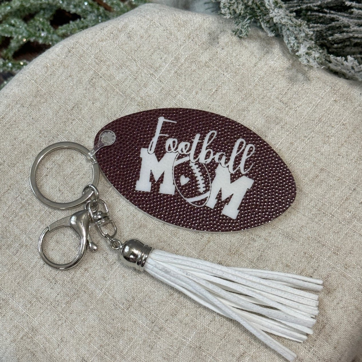 Football Mom Keychain