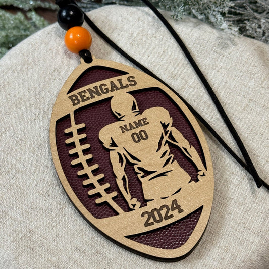 Personalized Football Player Ornament