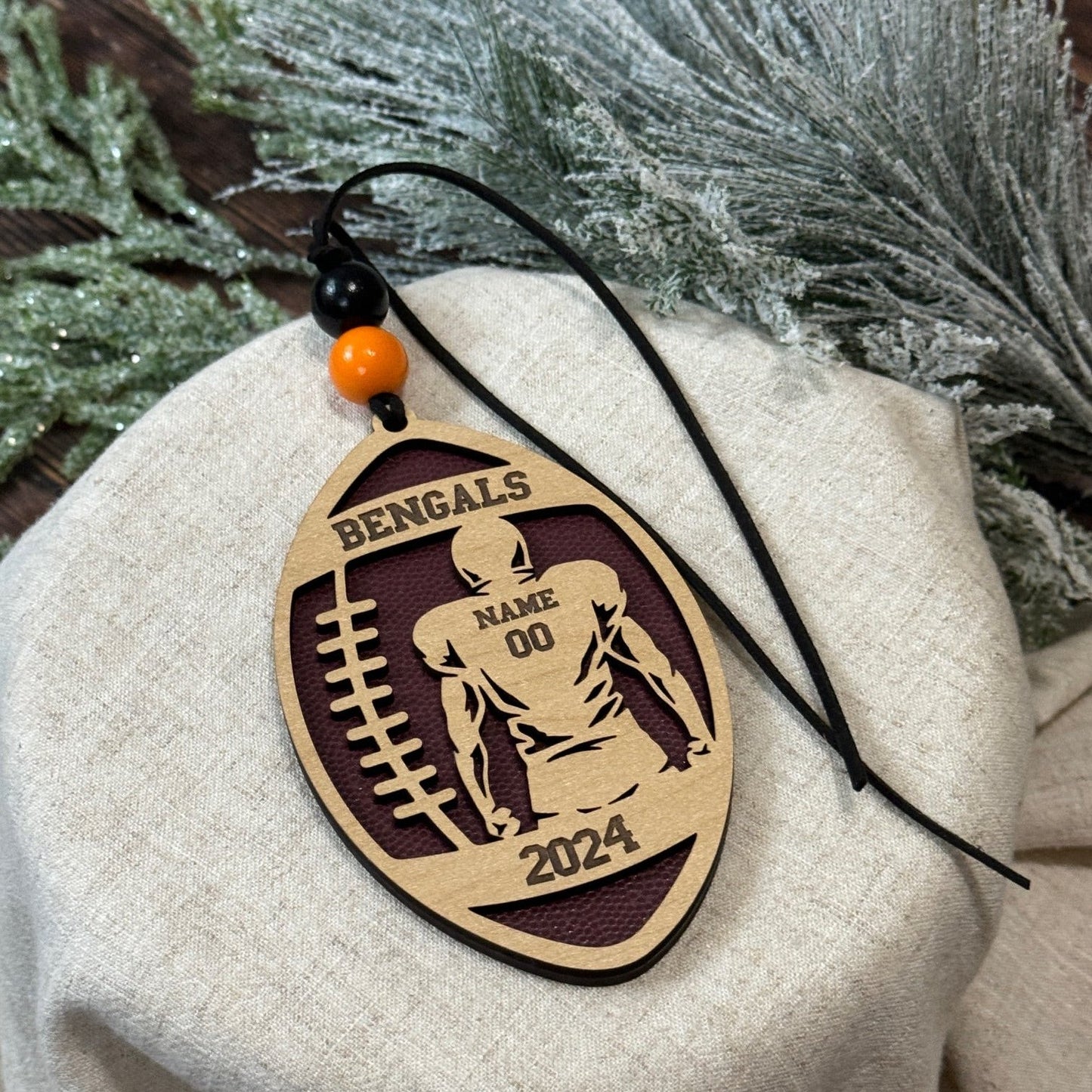 Personalized Football Player Ornament