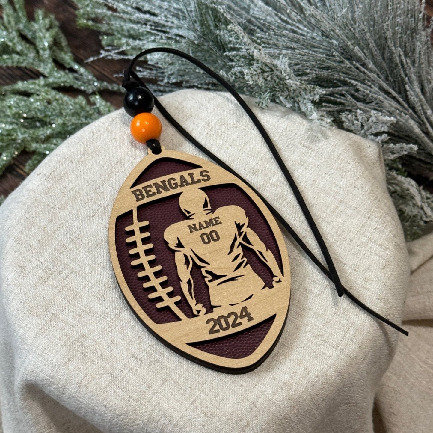 Personalized Football Player Ornament