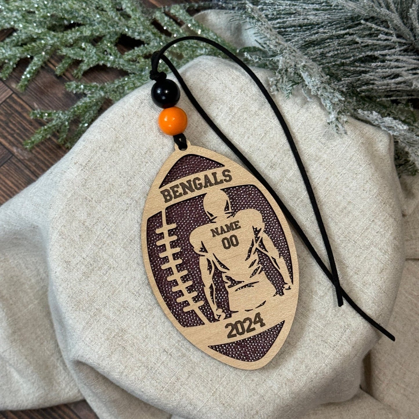 Personalized Football Player Ornament