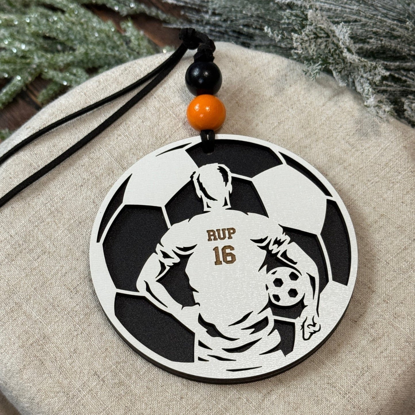 Personalized Soccer Player Ornament