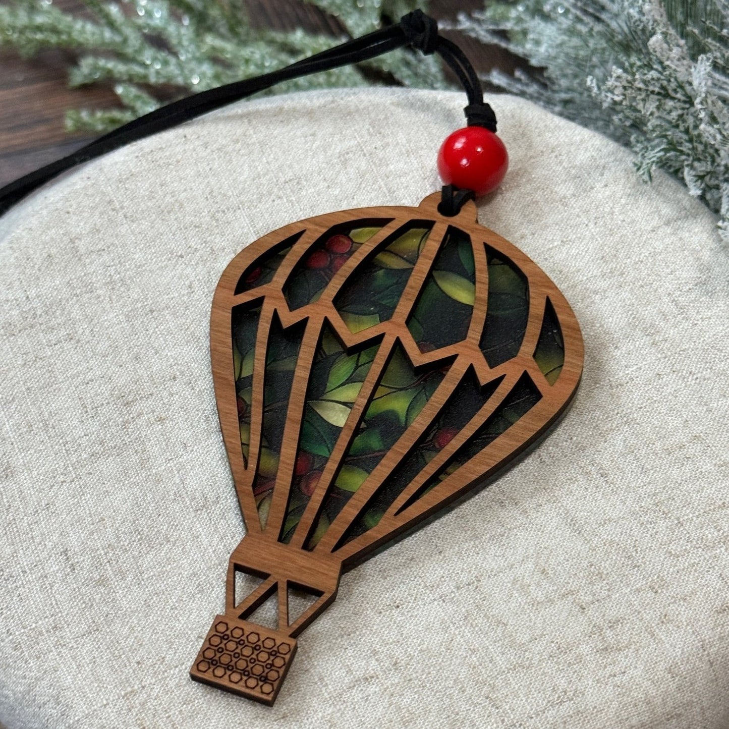 "Stained Glass" Look Hot Air Balloon Ornament / Sun Catcher