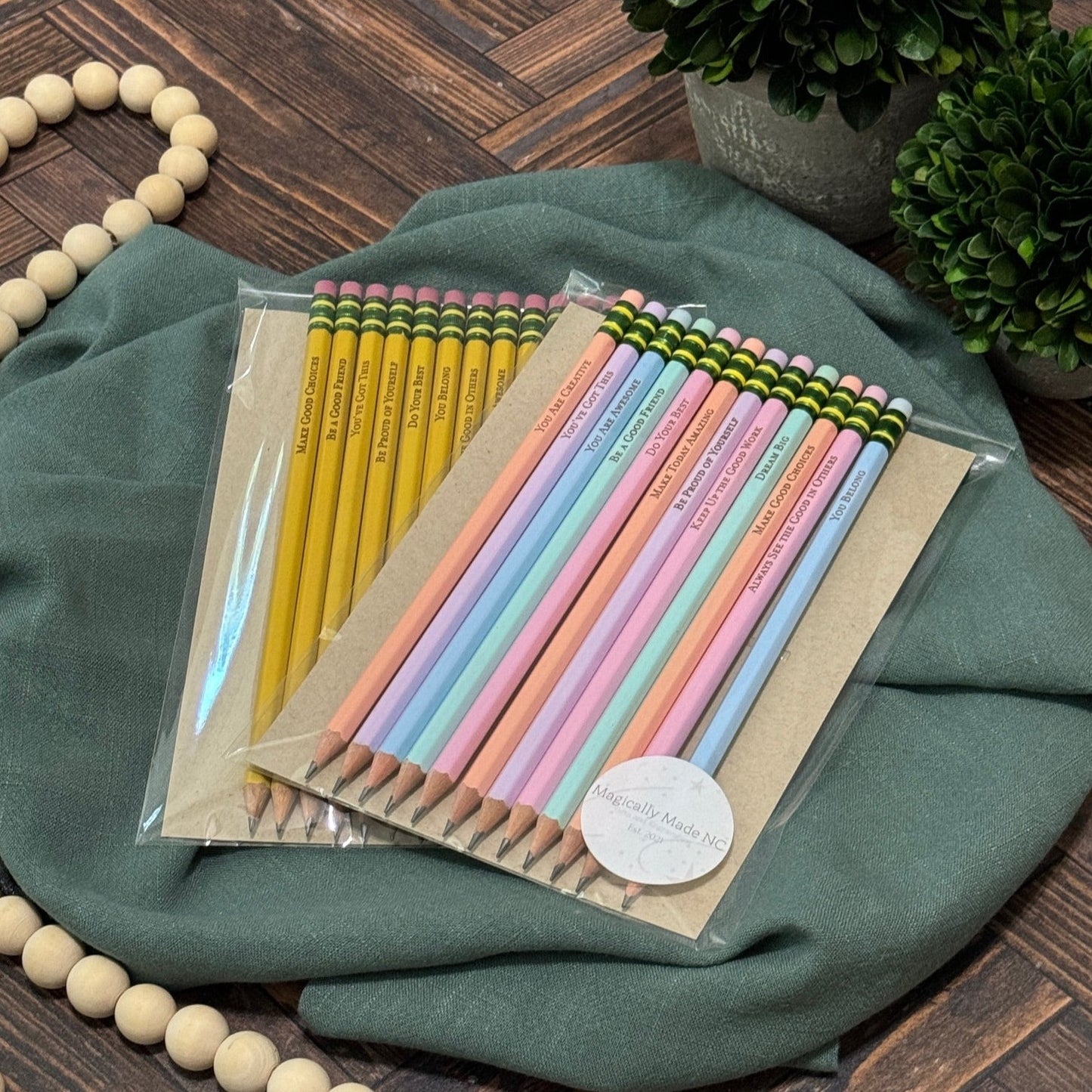 Set of 12 Inspirational Pencils or Personalized Pencils