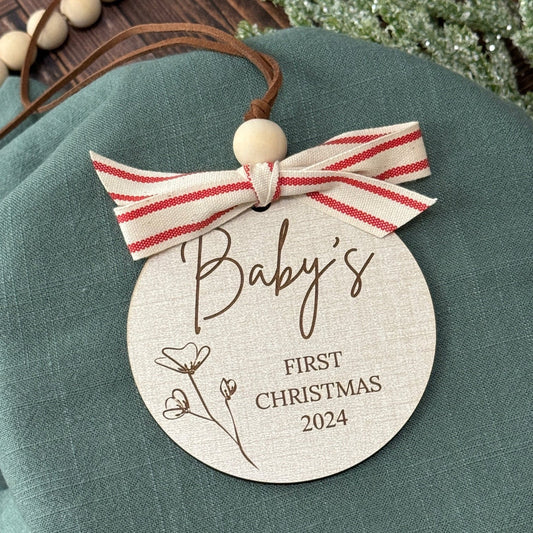 Baby's First Christmas Ornament - 2 Designs!