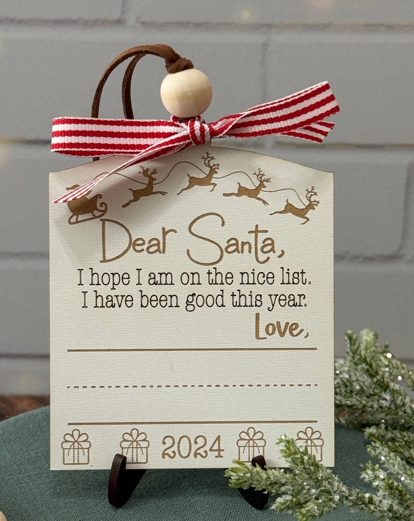 Santa Letter Ornament | Handwriting Keepsake Ornament