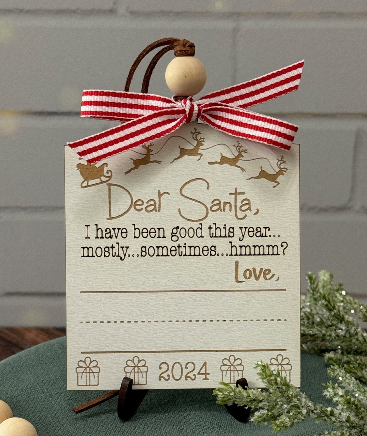 Santa Letter Ornament | Handwriting Keepsake Ornament